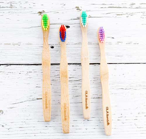 Kids toothbrushes OLA Bamboo Zahnbürste Kinderzahnbürste