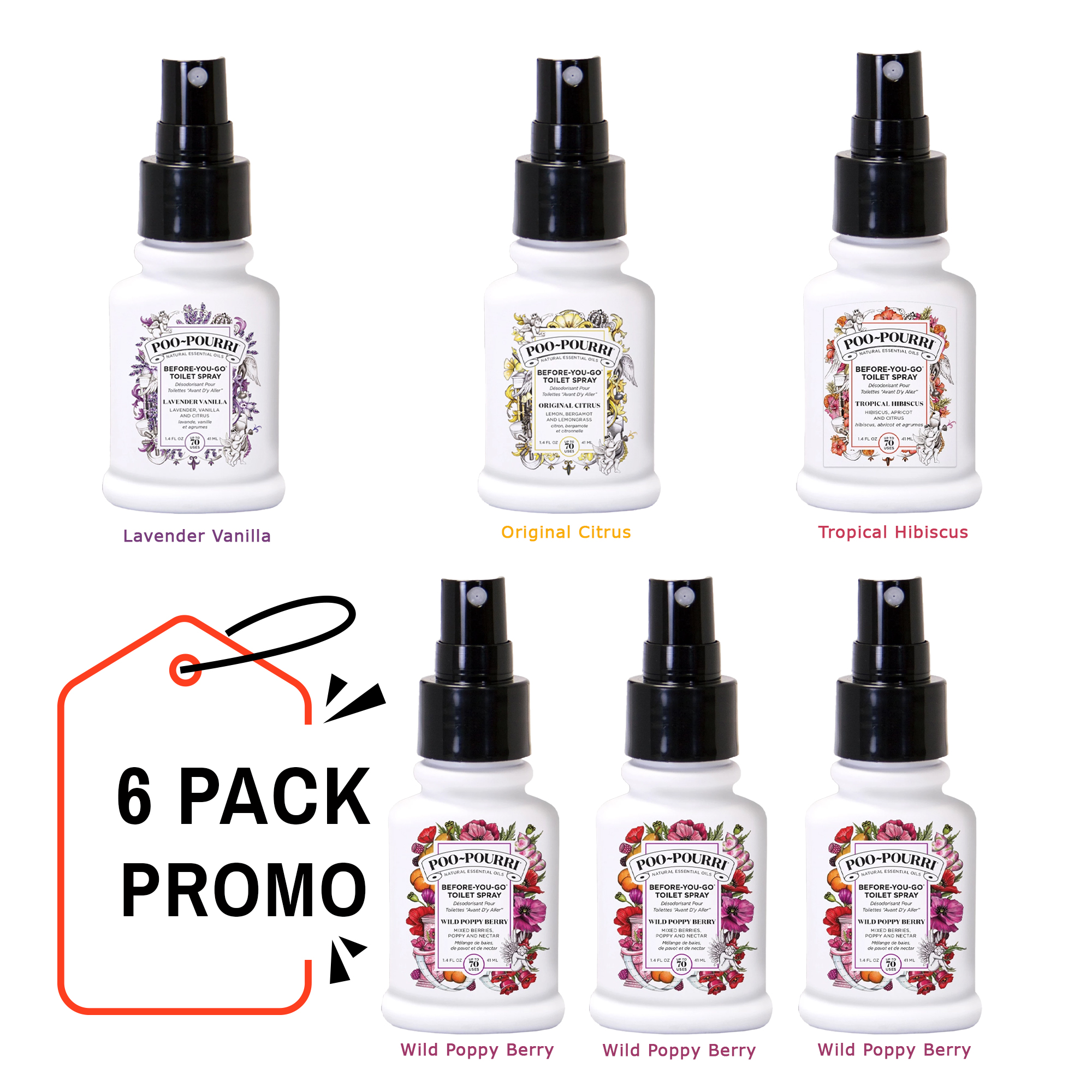 Poo-Pourri 6er Pack Toilettenspray mit verschiedenen Düften - Image 5