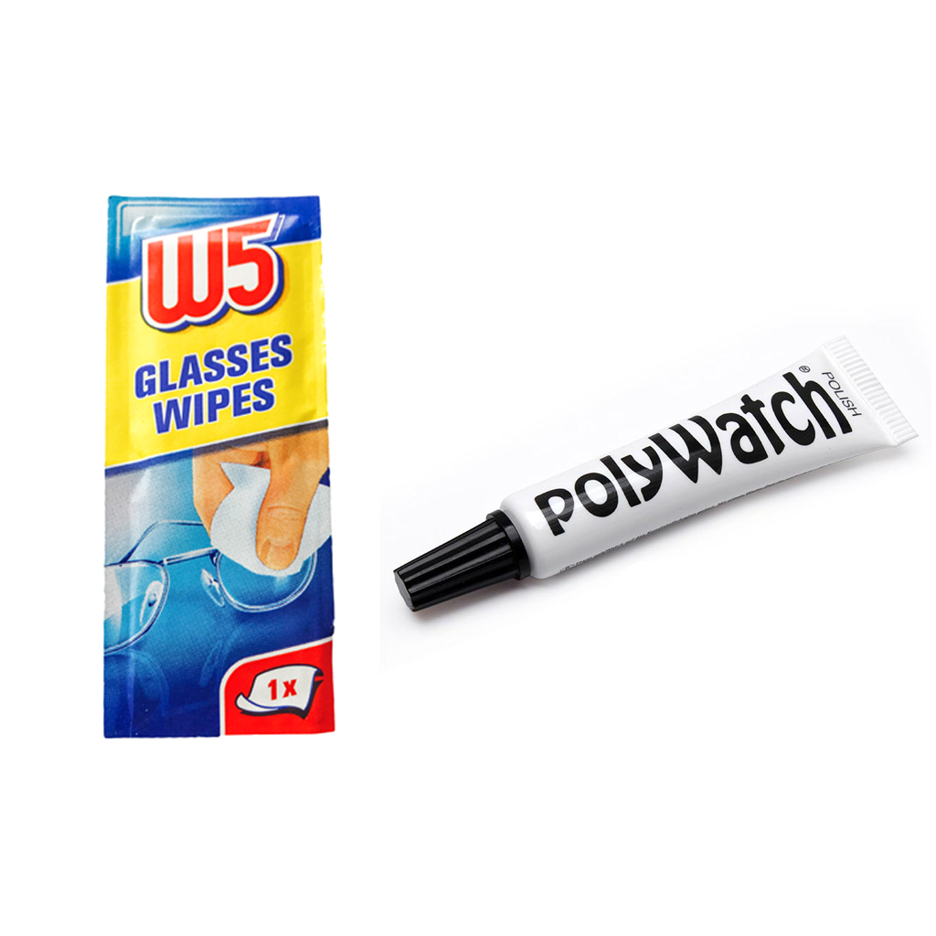 Polywatch Polierpaste für Kunststoff Acryl Uhrglas Reparatur 5ml mit W5