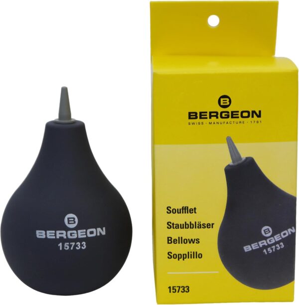 Bergeon 15733 Gummi-Staubbläser mit PVC-Düse Schweizer Handwerkskunst für Uhrmacher (Alte 5733)