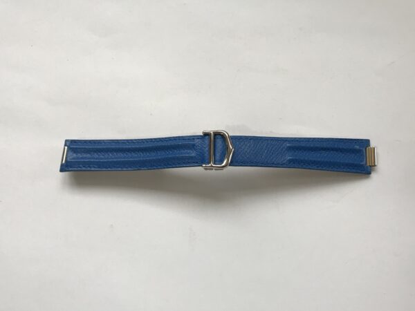 Pre-gelenkte blaue Lederarmband mit Verschluss für Cartier Uhren 18mm