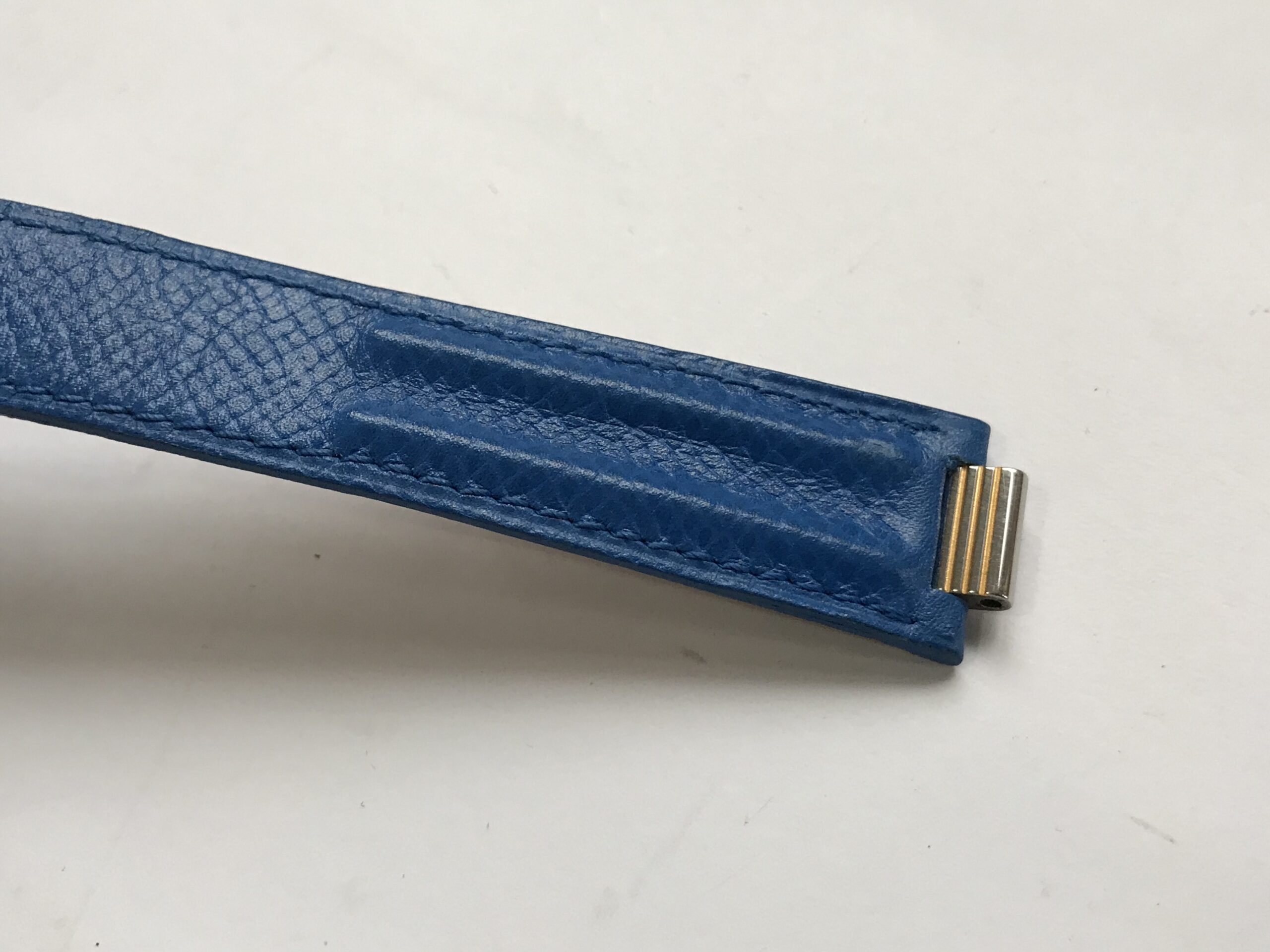 Pre-gelenkte blaue Lederarmband mit Verschluss für Cartier Uhren 18mm - Image 2