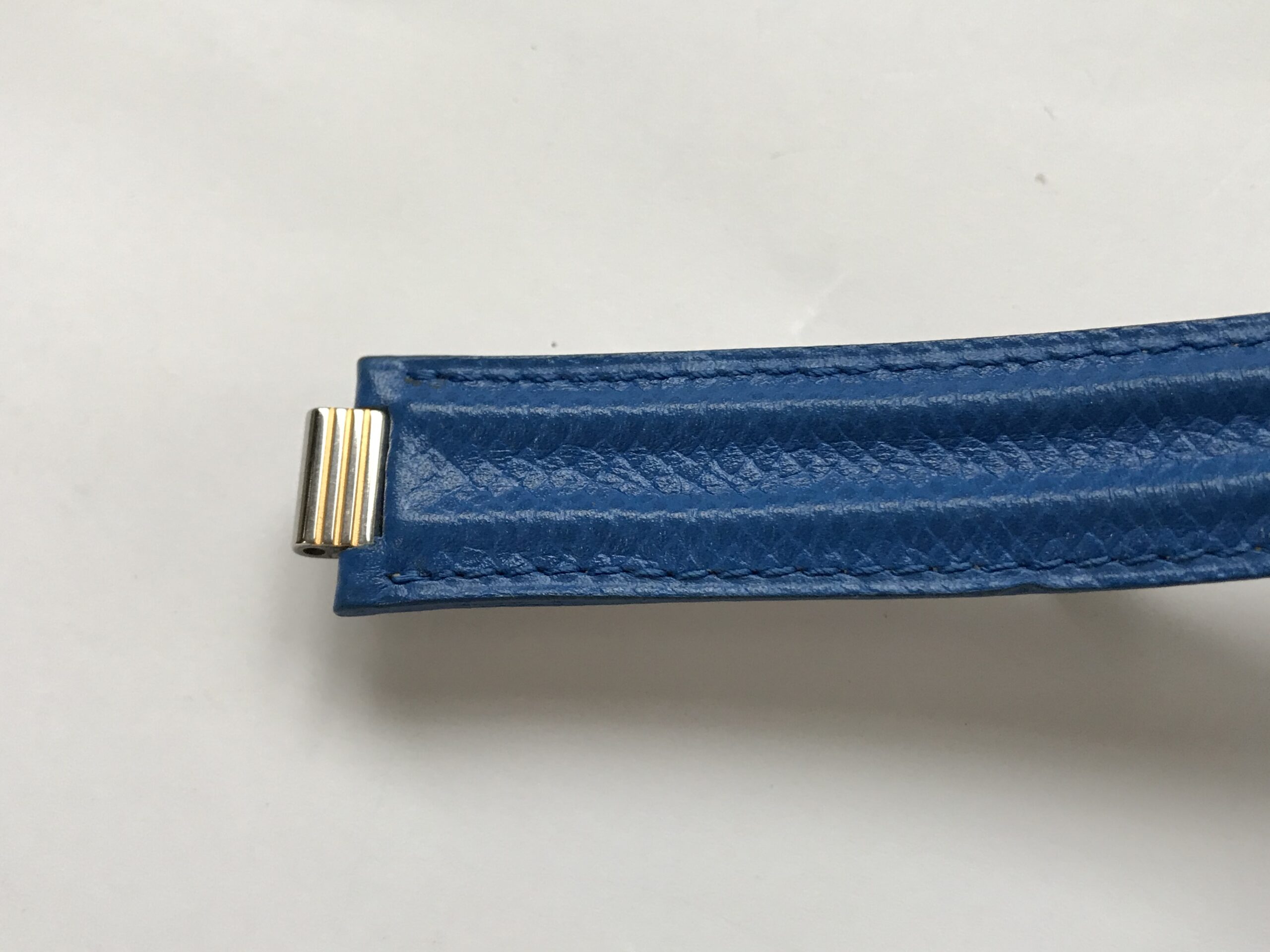 Pre-gelenkte blaue Lederarmband mit Verschluss für Cartier Uhren 18mm - Image 3