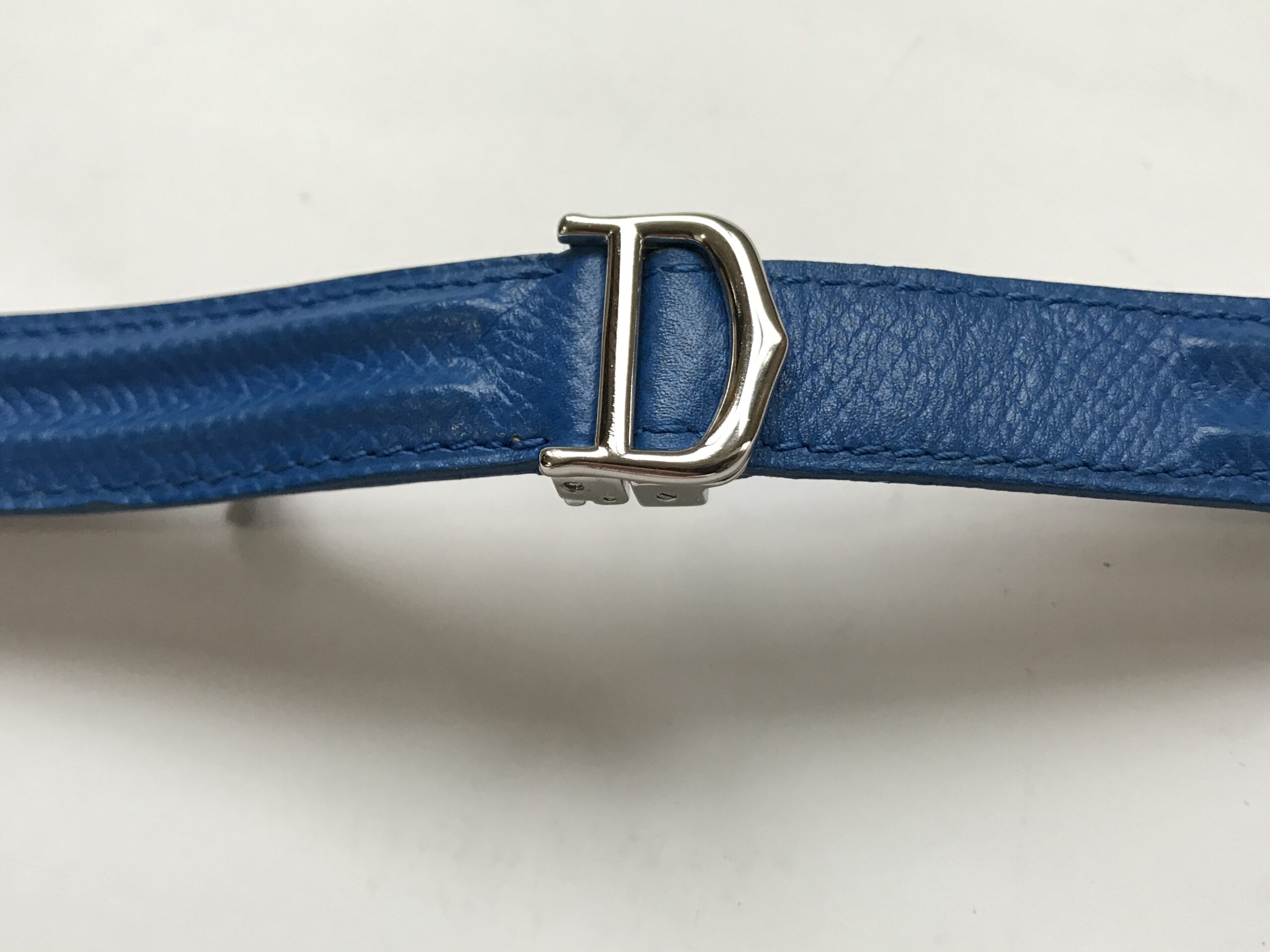 Pre-gelenkte blaue Lederarmband mit Verschluss für Cartier Uhren 18mm - Image 4