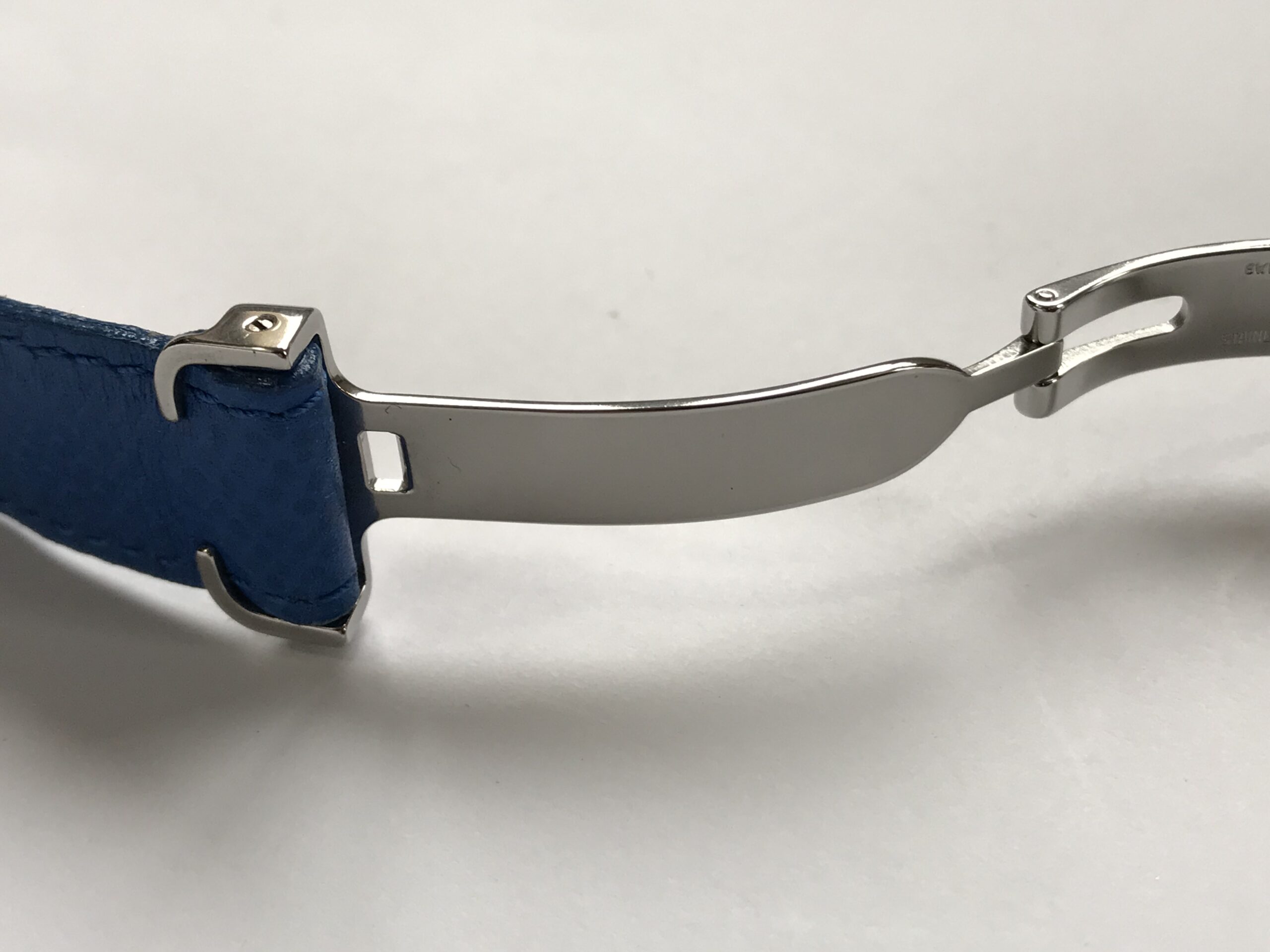 Pre-gelenkte blaue Lederarmband mit Verschluss für Cartier Uhren 18mm - Image 7
