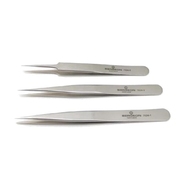 Bergeon 7024-P03 Set Präzisionspinzetten (3 Stück)
