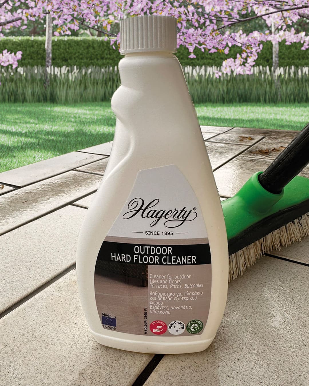 Hagerty Außenreiniger für harte Böden, Terrassenreiniger für Fliesen und Naturstein, 500 ml, Ref. A120011 - Image 14