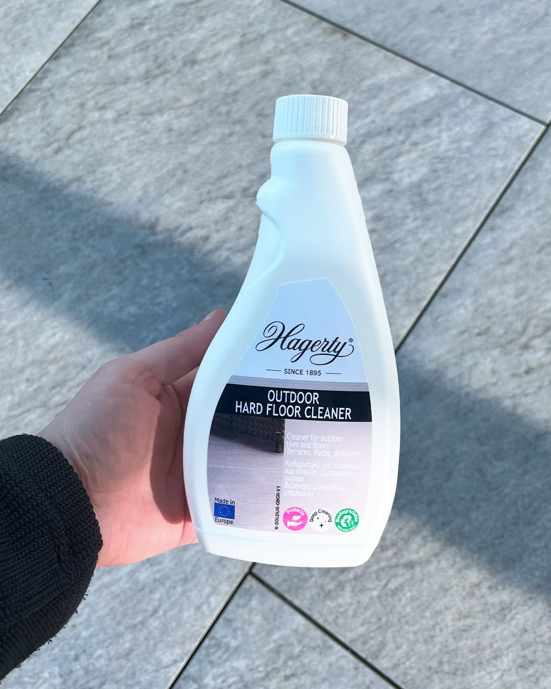 Hagerty Außenreiniger für harte Böden, Terrassenreiniger für Fliesen und Naturstein, 500 ml, Ref. A120011 - Image 3