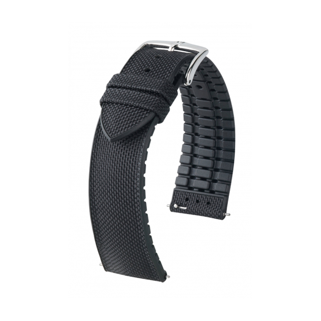 Hirsch Arne L schwarzer Armbandclip 20 mm 0925090050-2-20