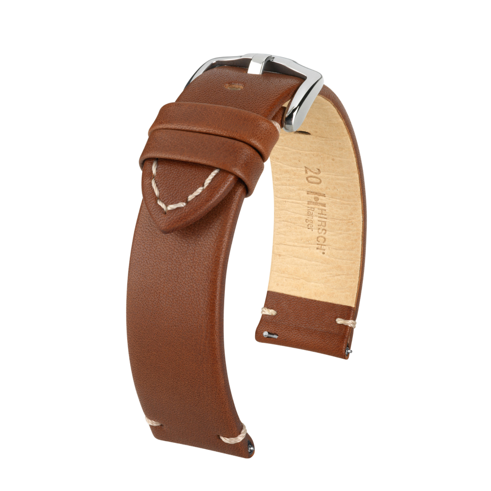Hirsch Ranger Echtes Kalbslederarmband 20 mm 05402070-2-20