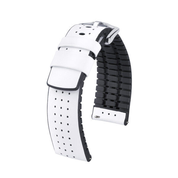 Hirsch Lederarmband TIGER L weiß 20mm 0915075000-2-20
