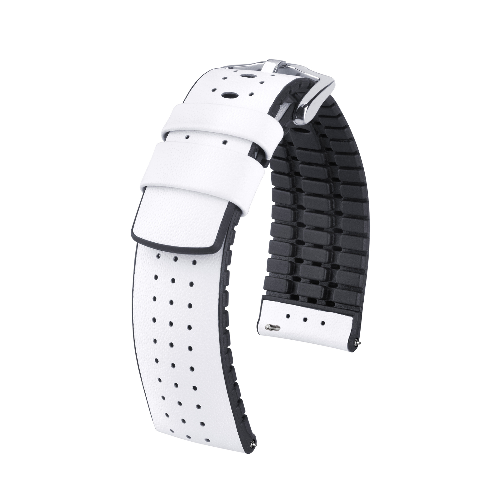 Hirsch Lederarmband TIGER L weiß 20mm 0915075000-2-20