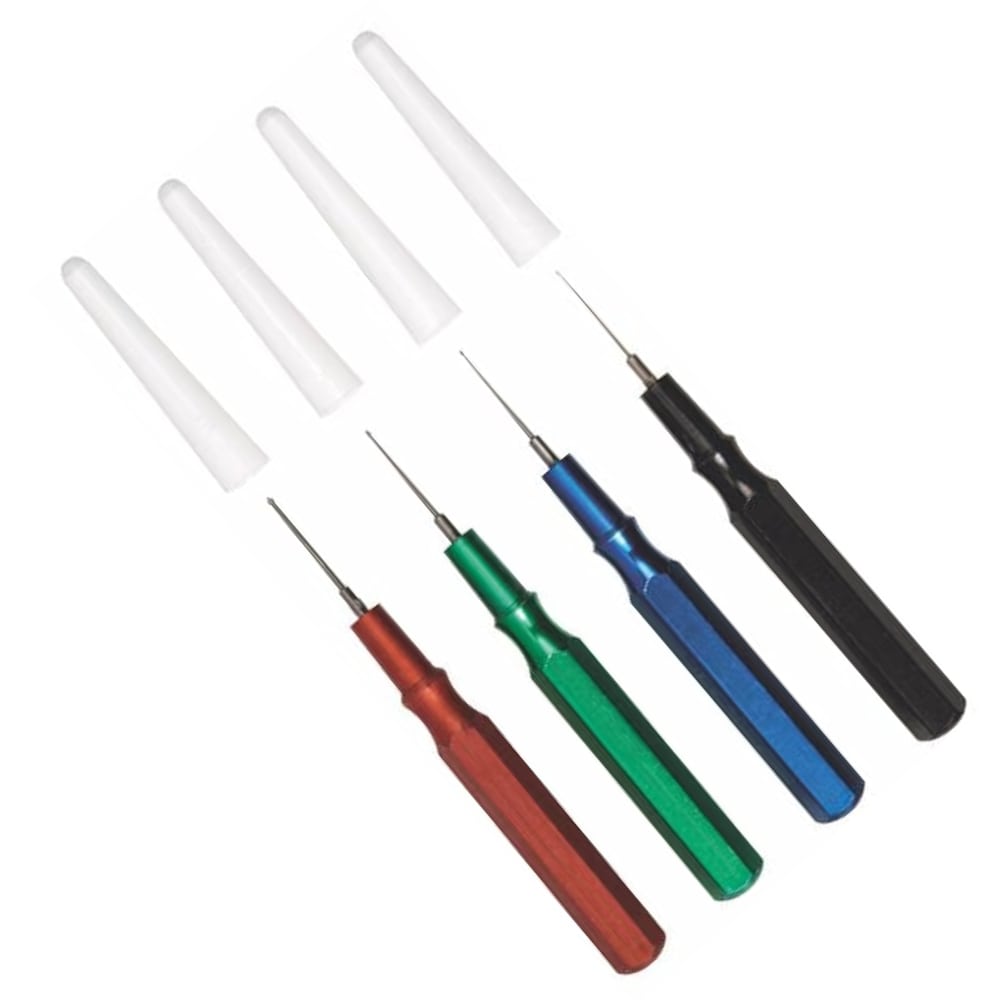Horotec MSA17.000-04 Set von 4 farbigen Ölen mit Aluminiumgriffen, 6 mm