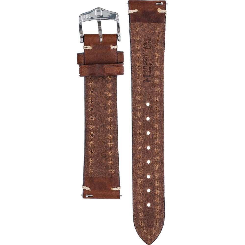 Hirsch Liberty Artisan L braune Kalbleder Armband 22 mm 10900210-2-22 - Image 2