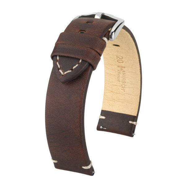 Hirsch Ranger Echtes Kalbsleder Armband 20 mm, Größe L, 05402010-2-20