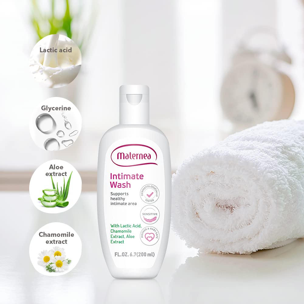 Maternea Intimwaschgel für Schwangerschaft und Nachgeburt, Seifenfrei, 200 ml - Image 2