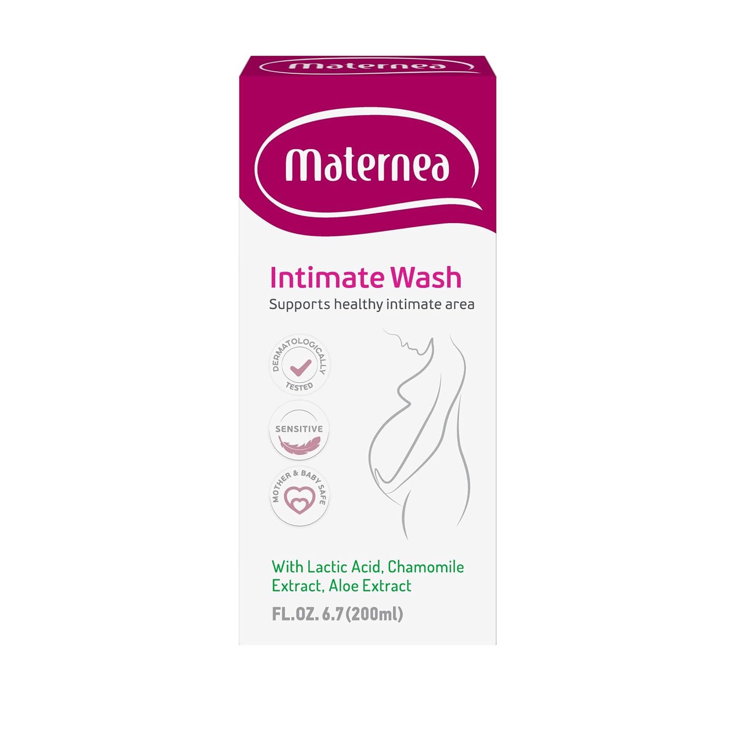 Maternea Intimwaschgel für Schwangerschaft und Nachgeburt, Seifenfrei, 200 ml