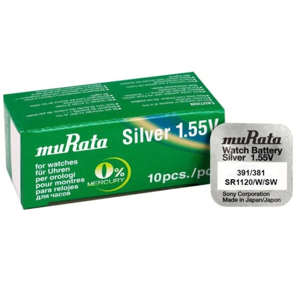 Murata Sony 391 381 Batterien für Quarzuhren mit Silberoxiden 1 55 Volt