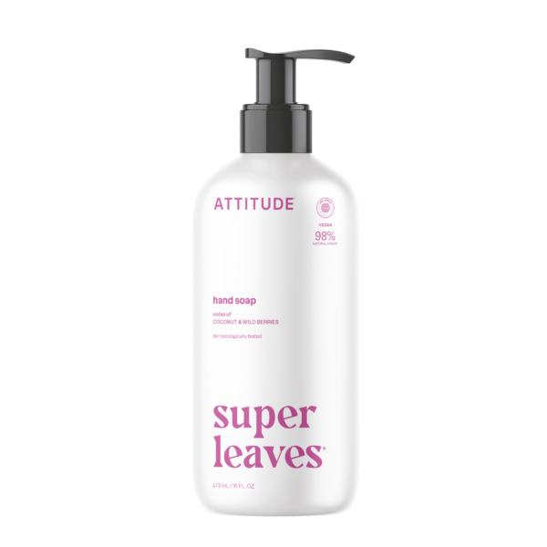 ATTITUDE Super Leaves Handseife Kokos & Wildbeeren, 473 ml