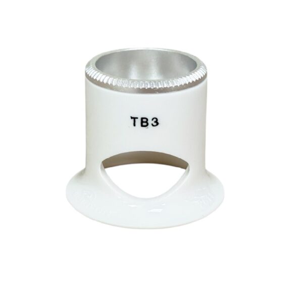 Bergeon 2611-TB-3 Lupenbrille, Weiß, konkav-konvex, Lüftungsschlitz, Vergrößerung x3.3