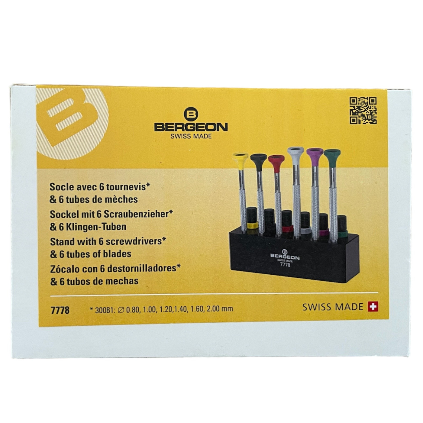 Bergeon 7778 Werkbank mit 6 Schraubendrehersätzen und Ersatzklingen - Image 4