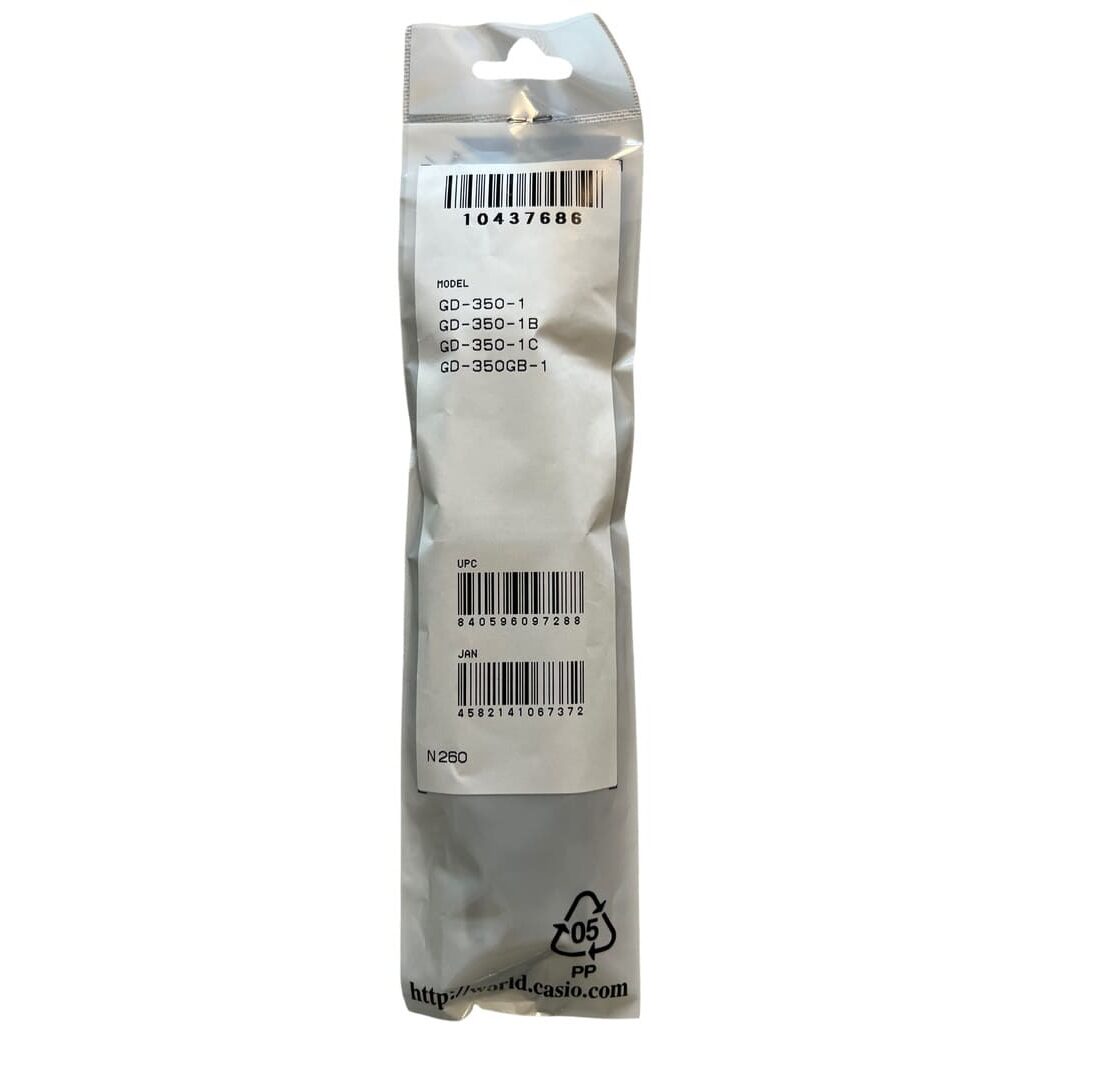 Casio Kunststoff Schwarz Armband 10437686 für GD-350-1 GD-350-1B 16 mm - Image 5