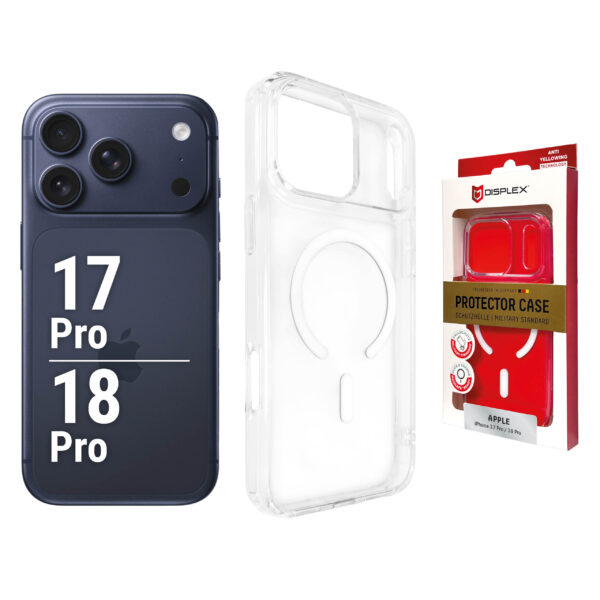 DISPLEX Schutzcase für iPhone 18 Pro/17 Pro, transparent, MagSafe