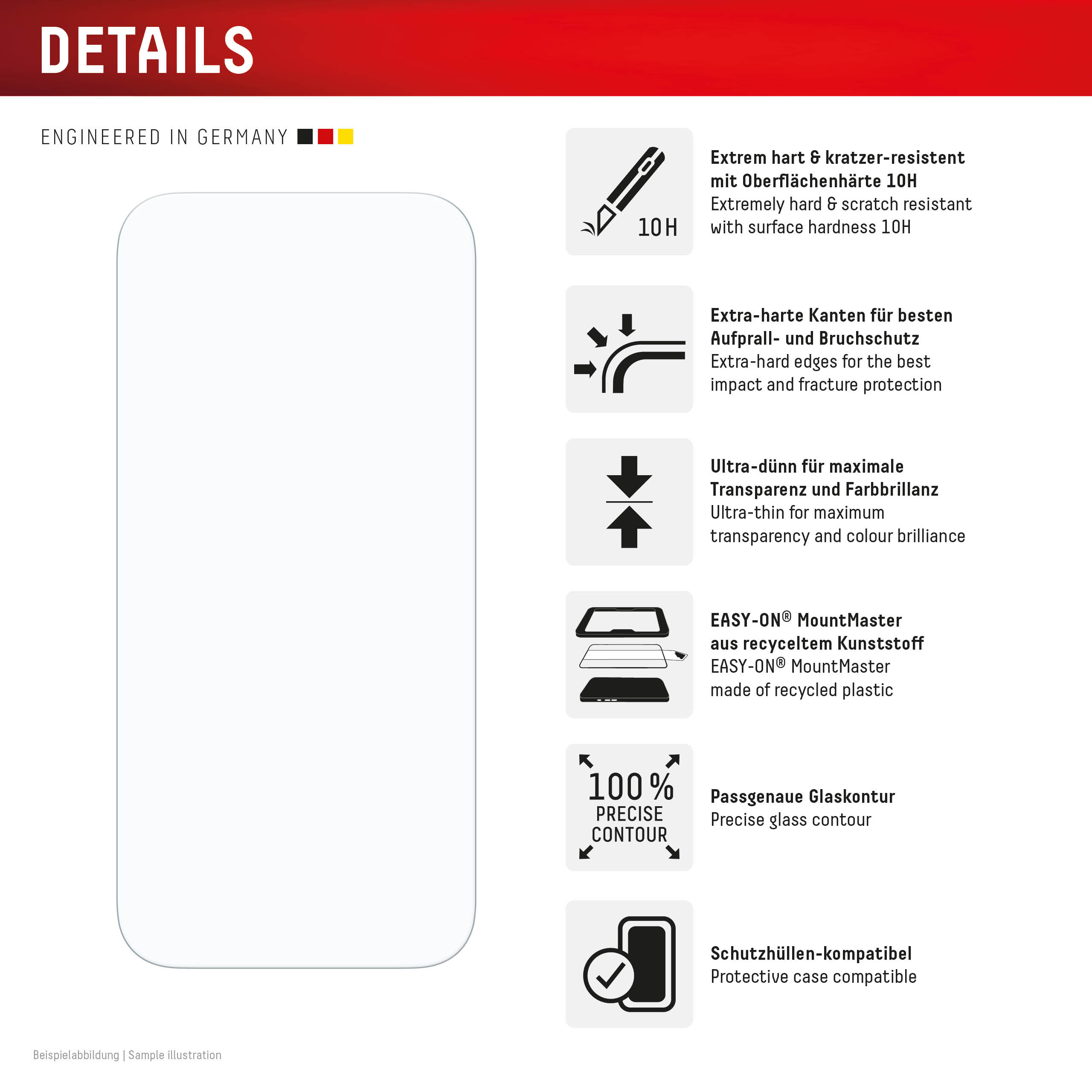 DISPLEX Displayschutz und Hülle für iPhone 17 Pro / 18 Pro