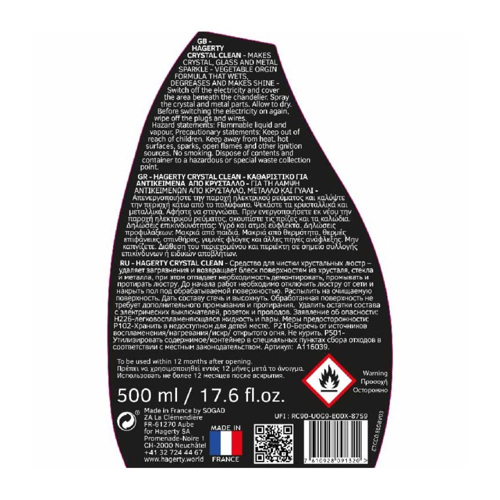 Hagerty A116039 Kristallreiniger Glas- und Metallreiniger 500 ml - Image 3