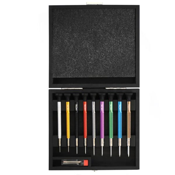 Horotec MSA01 020 01 020-E Set von 9 Präzisions-Uhrmacher-Schraubendrehersets