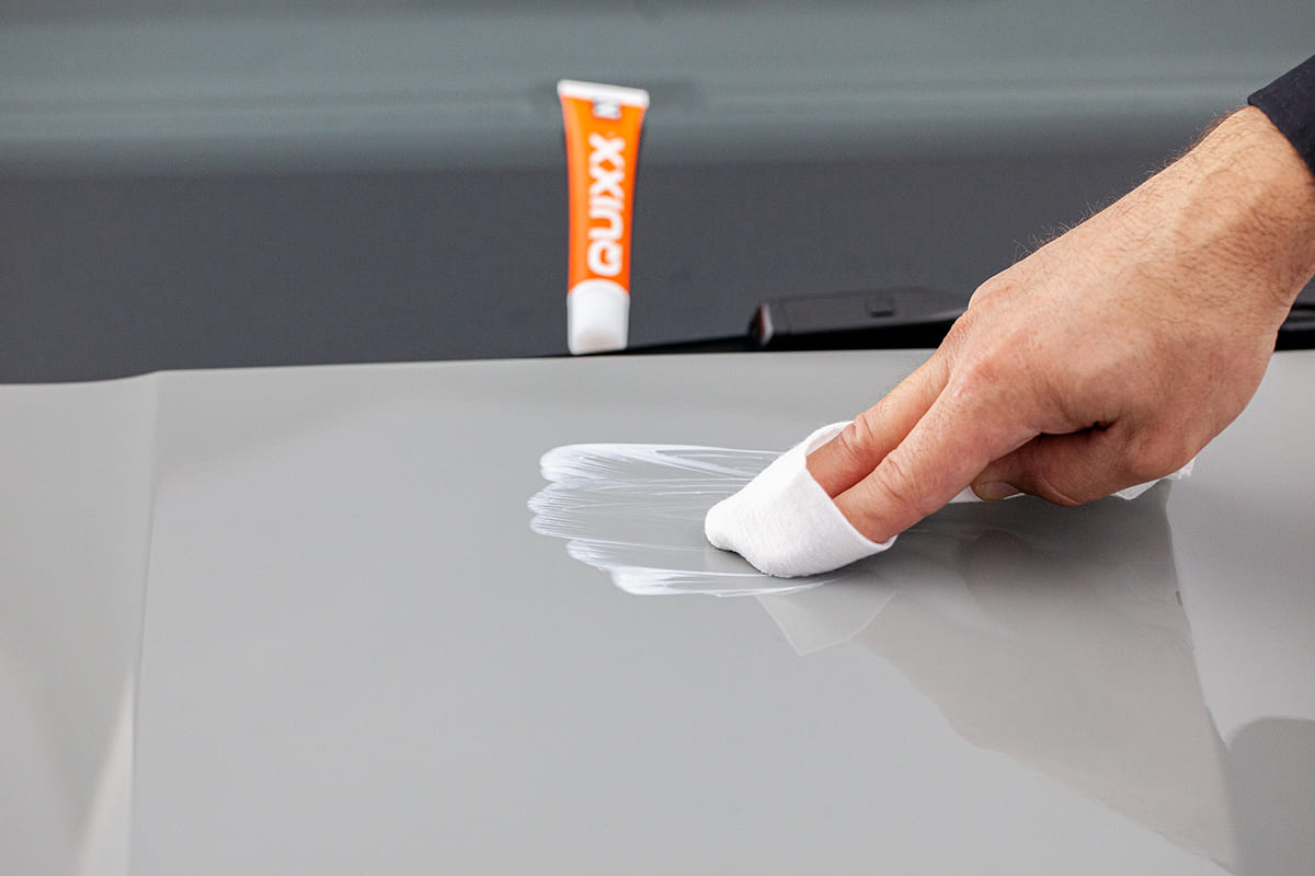 QUIXX Lackschramm Entferner 2-Schritte Reparaturset Nr 1 Nr 2 mit Polierlappen - Image 8