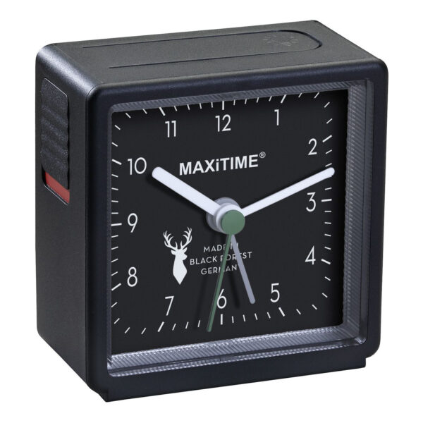 Maxitime Quarz-Wecker mit Snooze-Funktion, Schwarz