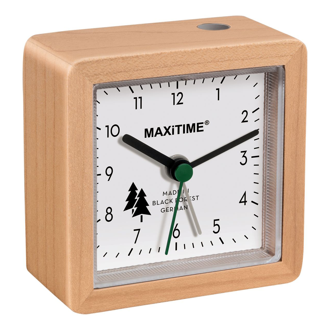 MAXiTIME Quarzwecker aus Ahornholz mit Schlummerfunktion