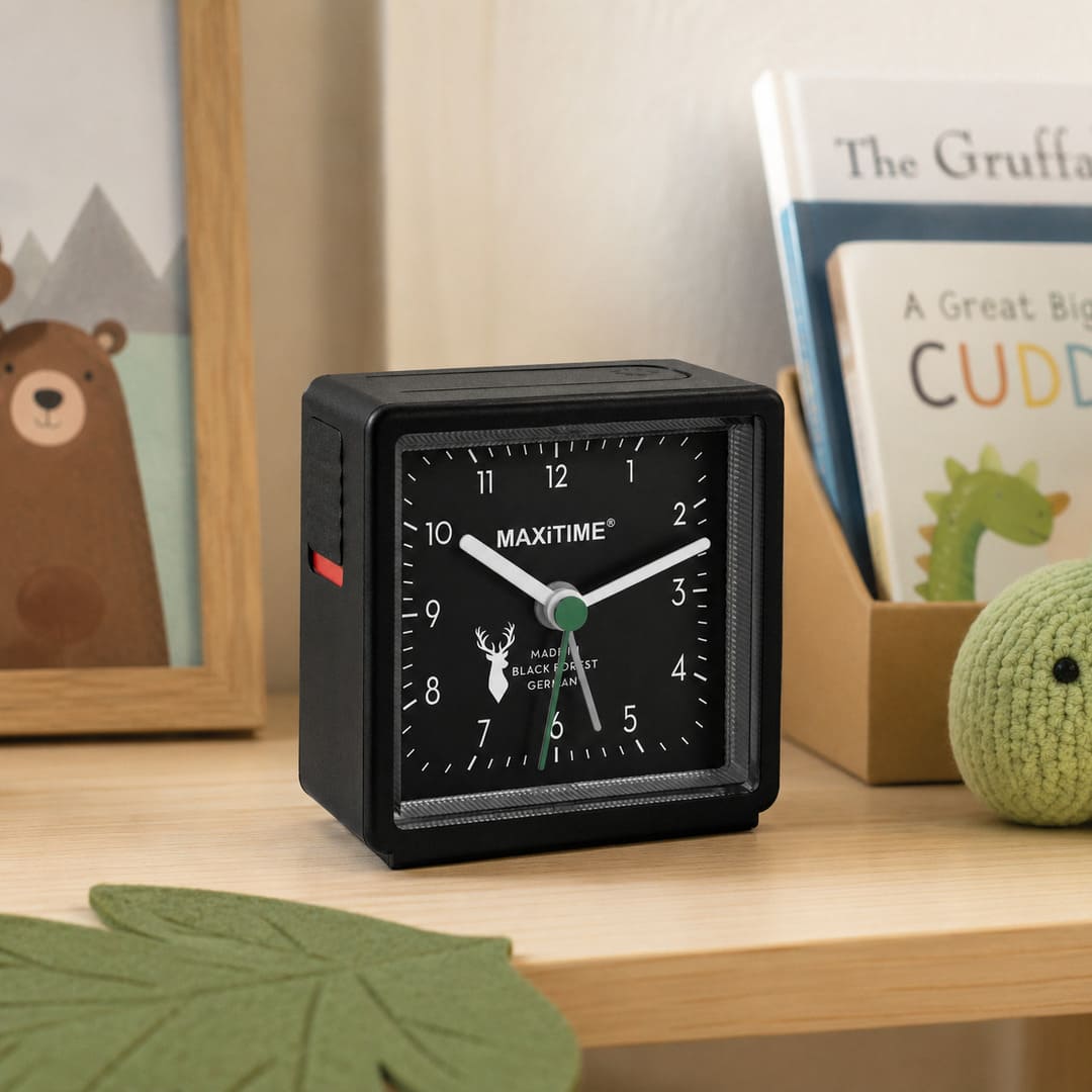 Maxitime Quarz-Wecker mit Snooze-Funktion, Schwarz - Image 4
