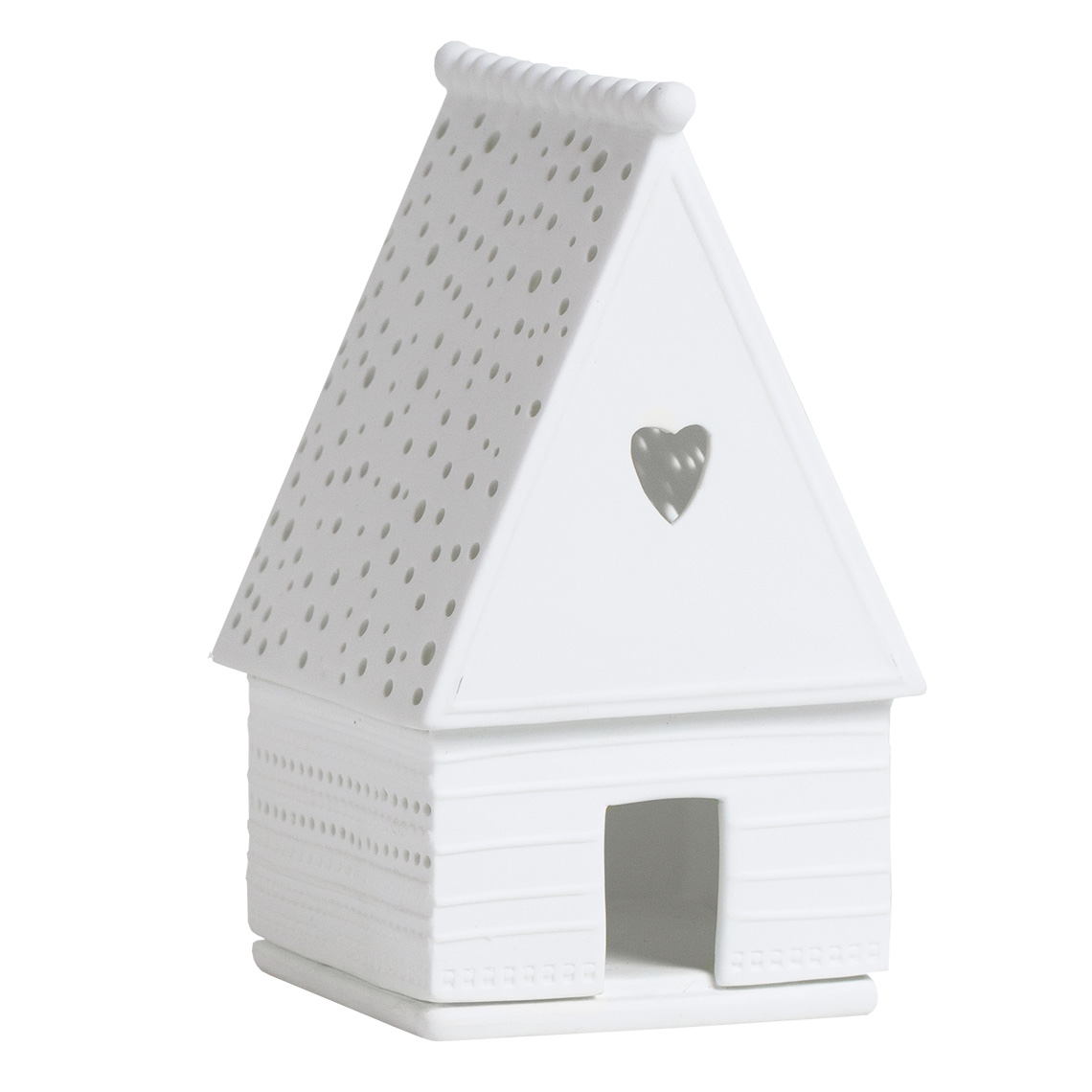 Räder Teelichthalter Herz aus Porzellan im Lebkuchenhaus-Design 13,5 cm