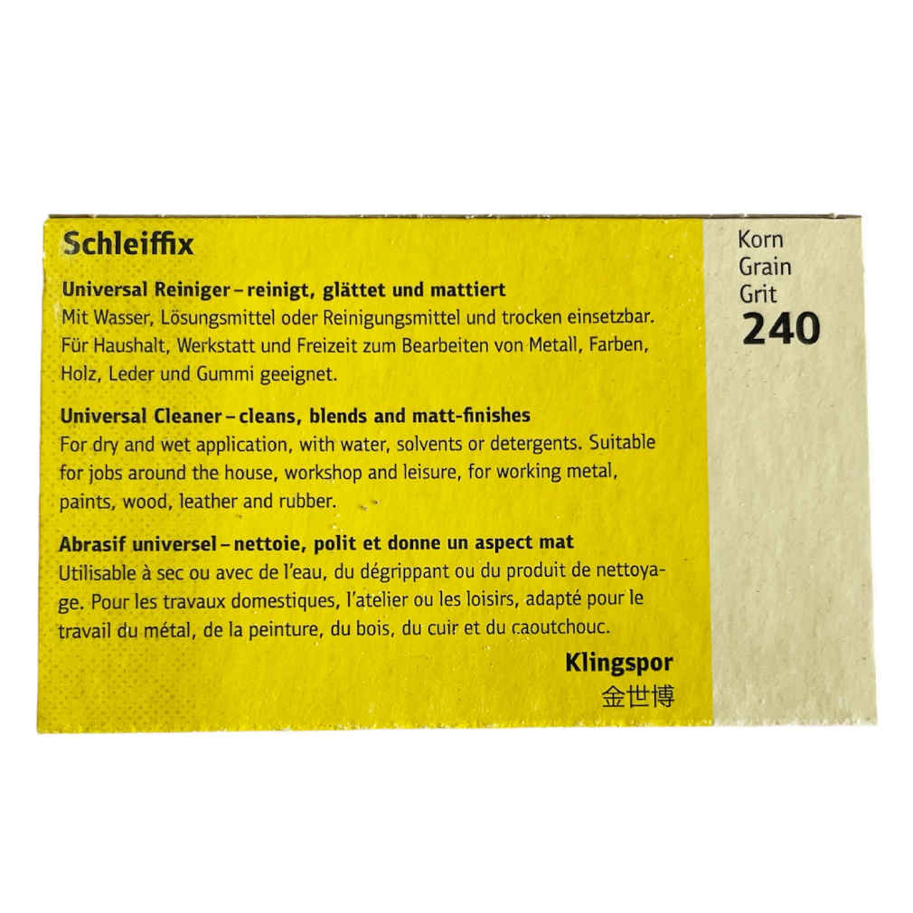 Klingspor Schleiffix Universeller Reinigungsschleifblock, Korn 240, 80 x 50 x 20 mm - Image 2