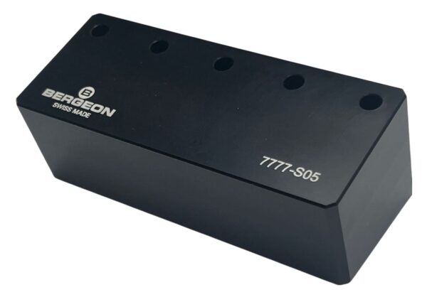 Bergeon 7777-S05 Schraubstockhalter aus POM-C Kunststoff für 5 Schraubenmessern