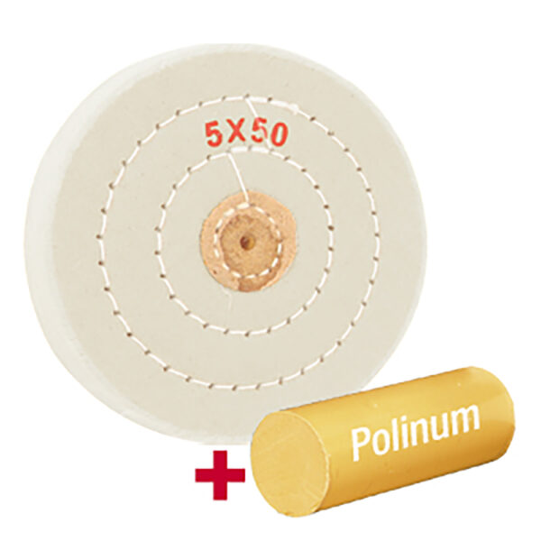 Polinum Hochglanz-Polierset für Platin, Gold und Edelstahl 125 mm