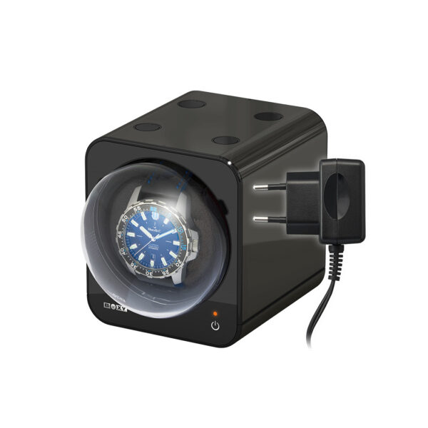 Boxy Fancy Brick Schwarz Uhr-Wender-Box für eine Uhr Kombinierbar mit Adapter