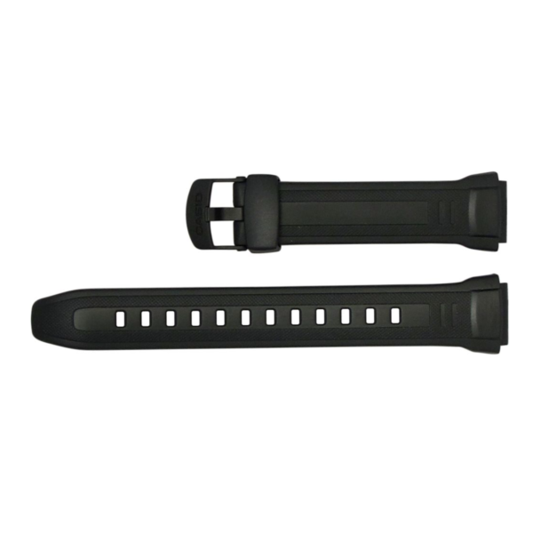 Casio 10300101 Schwarzes Armbanduhr mit Kunststoffarmband 18 mm Endstück