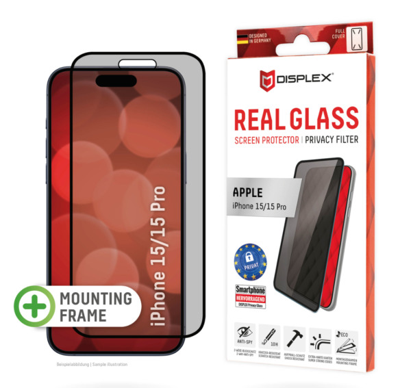 IPHONE 15 IPHONE 15 PRO PRIVATISIERTER SCHIRMHEBEL Displex