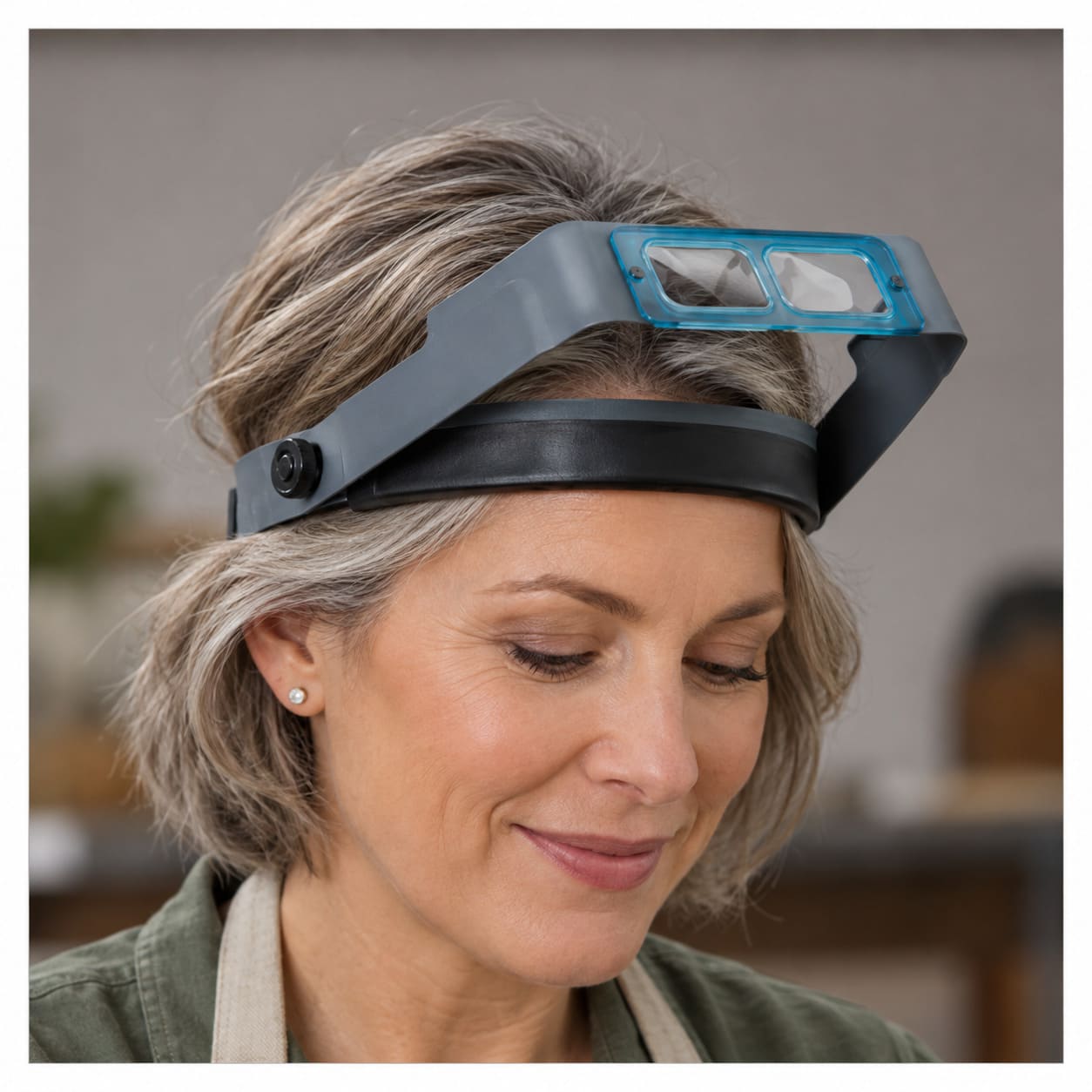 Optivisor DA-2 1,5x Stirnband-Lupe mit Handschfree-Visier - Image 2