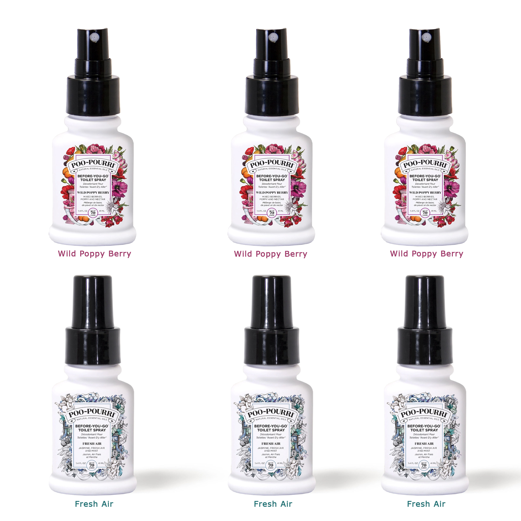Poo-Pourri 6er Pack Toilettenspray mit verschiedenen Düften