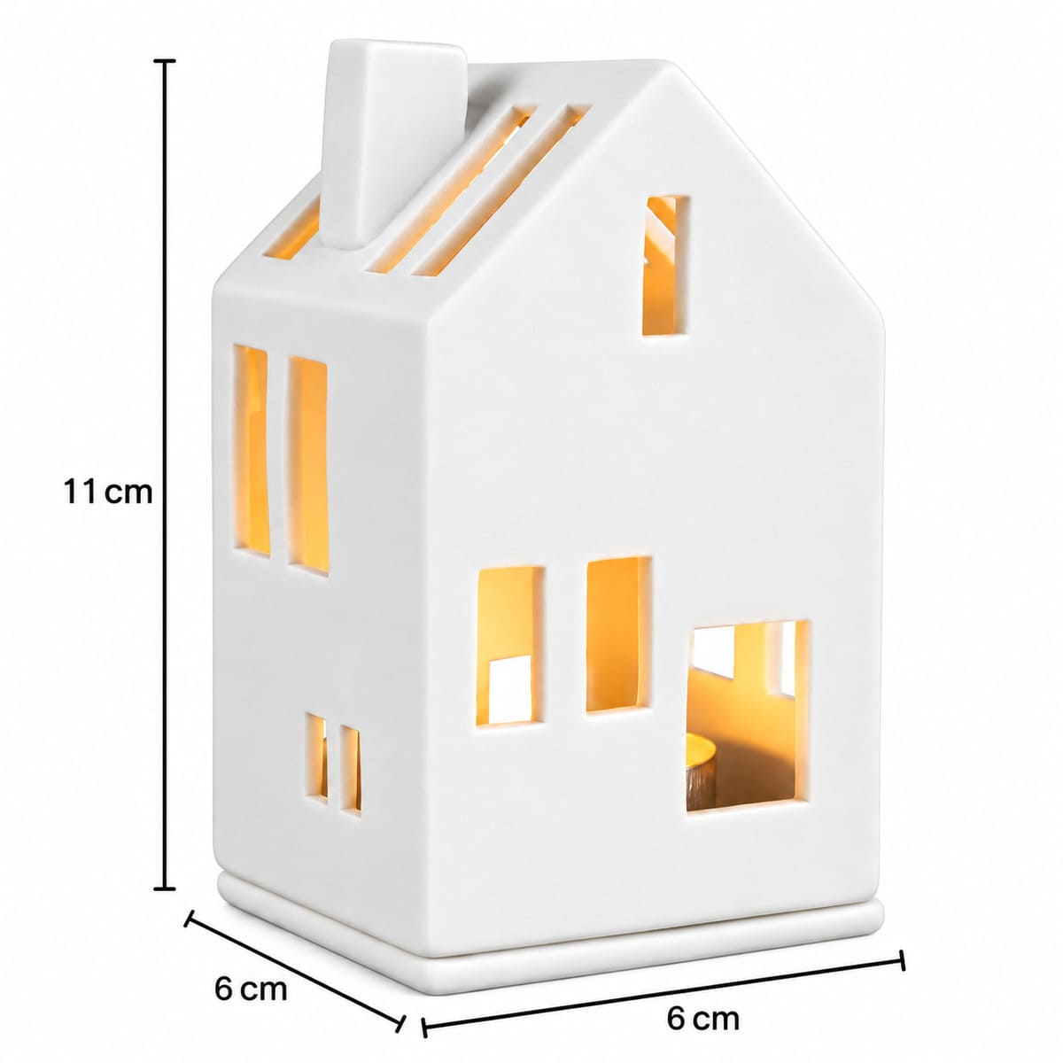 Räder Living Mini Lichthaus, Porzellan Teelichthalter, 6x6x11 cm - Image 4