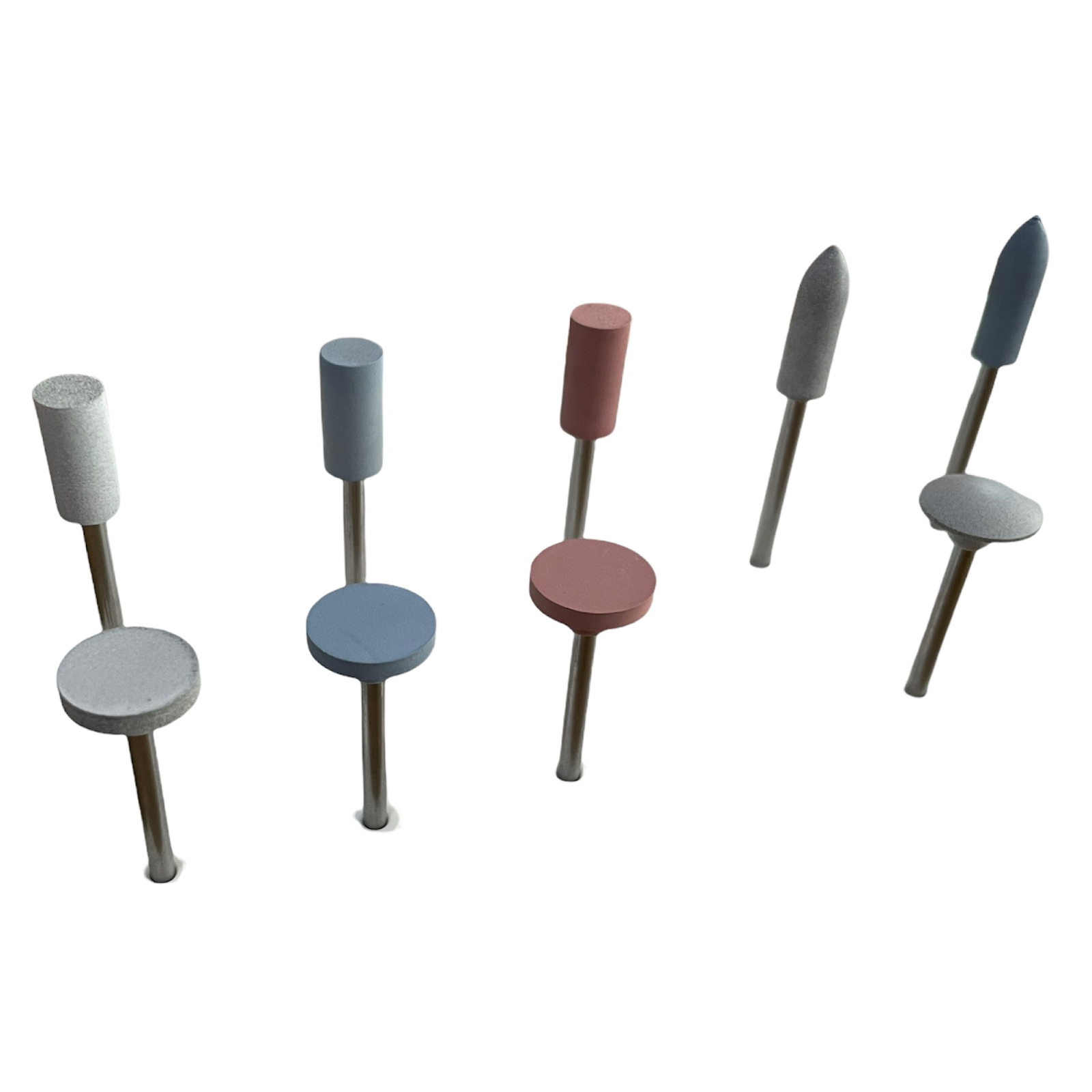 Set von 12 Miniatur-Silikonpolierern für Metalle Keramiken und Kunststoffe - Image 2